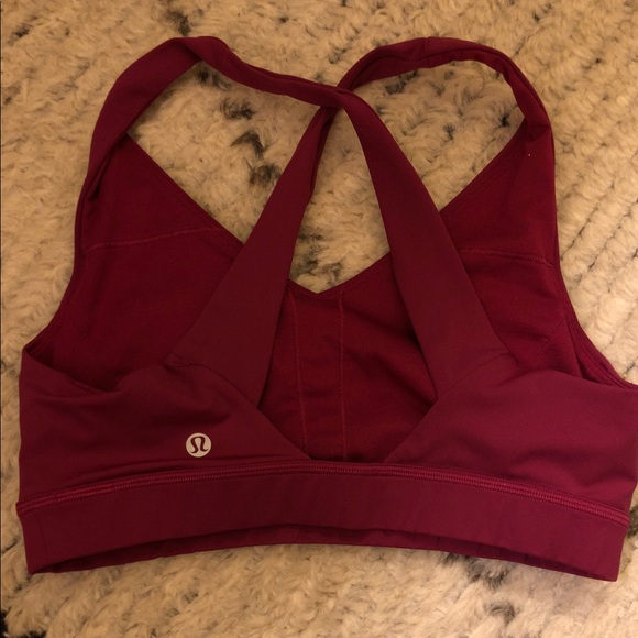 lululemon athletica Tops - lululemon athletica Women's maroon Sports Bra swim or workout no pads size 8